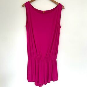 Rachel Pally Modal Romper Hot Pink M Medium